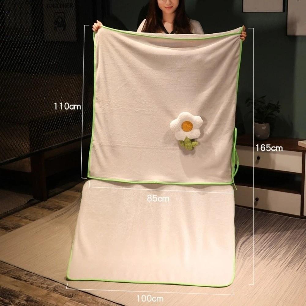 Comfort Blanket Thickened Napping Blanket Warm Soft Flower Roll Blanket Cozy Cute Air Conditioning Blanket Birthday