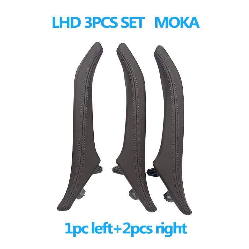 3-teiliges Innenzubehör für 3 Passagiertüren mit Ledergriffabdeckung für BMW 5 Series F10 F11 520i 523i 525i 528i