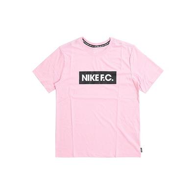 F.C. Printed Chest Lettering Football Short Sleeve T-Shirt Men Tops Pink CT8430-654