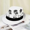 Coconut trees pattern Sun Hat Breathable Beach Cap Fashion Sunbonnet  Outdoor