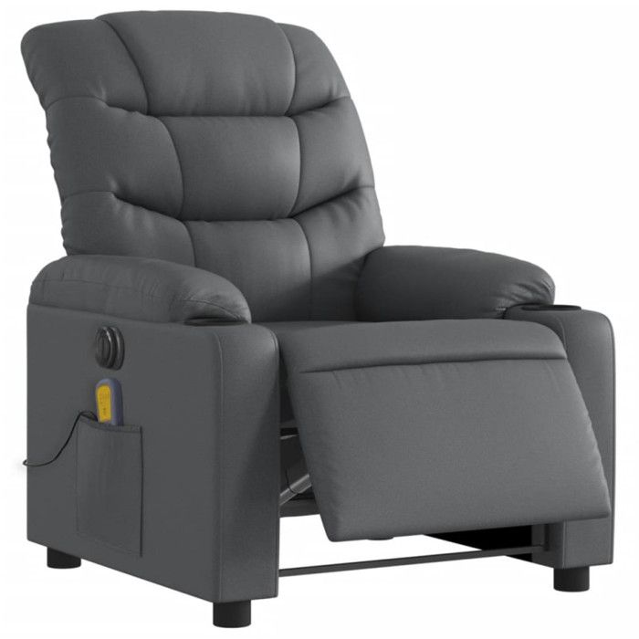 VidaXL Electric Reclining Massage Armchair, Relaxation Chair with Backrest, Seat with Armrests Living Room, Modern, 3206595