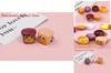 Bread Doughnut Plastic Emoji Toy Car With Pullback Action For Kids Gift And Interactive Play