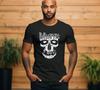 MISFITS Skull Punk RockHorror Punk Black TShirt Round Neck Nice Light Poly