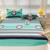 Romantic Love Bow Pattern Fitted Sheet Set Skin-friendly Breathable 3Pcs Mattress Cover with Elastic Band Queen Size Bedding Set