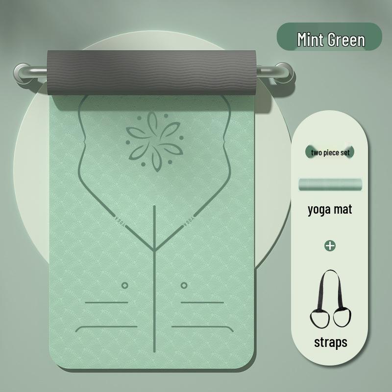 10mm Thick Non-Slip TPE Yoga & Fitness Mat for Sound Insulation & Shock Absorption