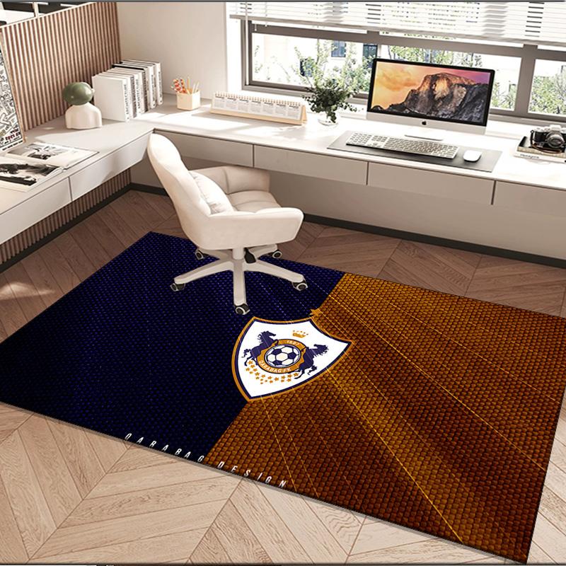 1PC rug Dynamic Qarabag Crest Design Carpet, Chair Rug,Area Rug for Office Bedroom living rooms bedroom, Doormat decor Christmas fan gifts