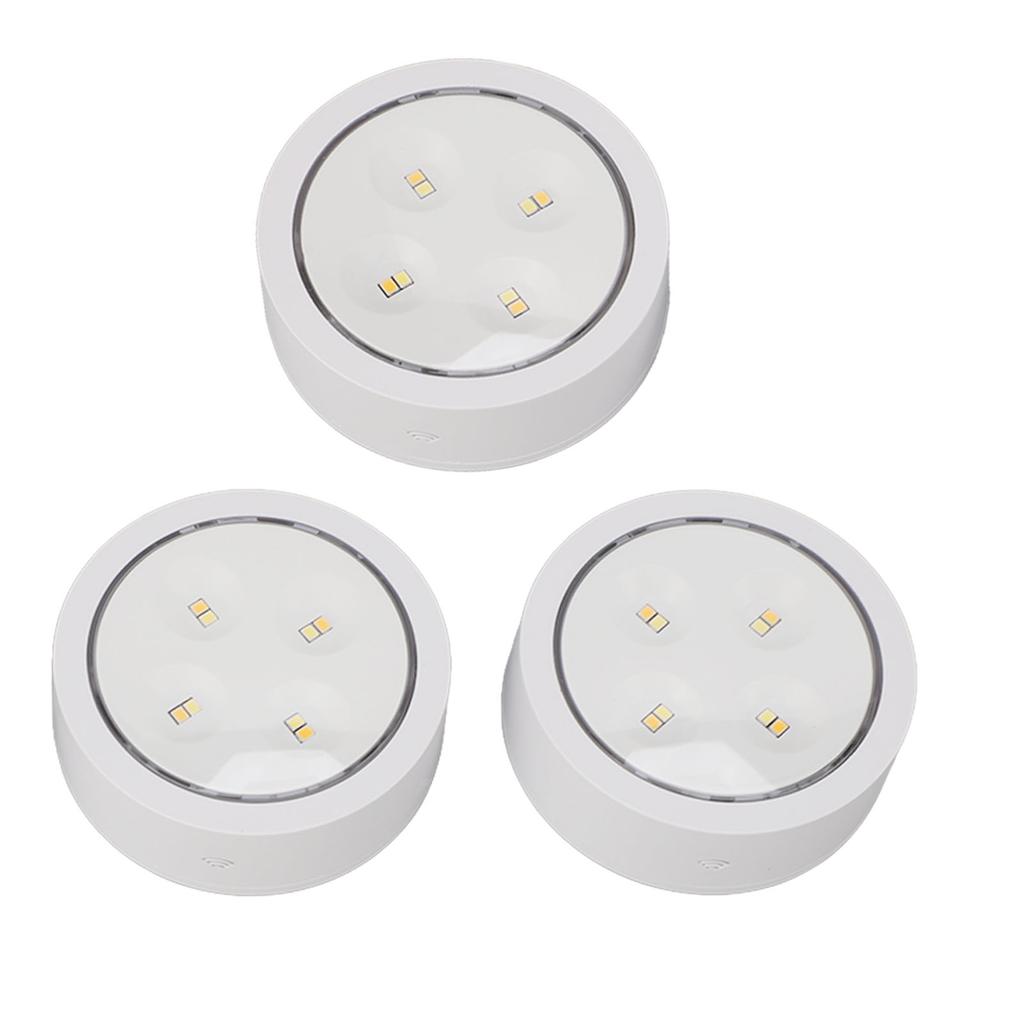 3Pcs Remote Control LED Light ABS Night Lamp Home Decoration for Cabinet Kitchen