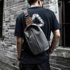 Men Canvas Chest Bag Large Capacity Crossbody Bags Retro Shoulder Bag Casual Student Messenger Bag
