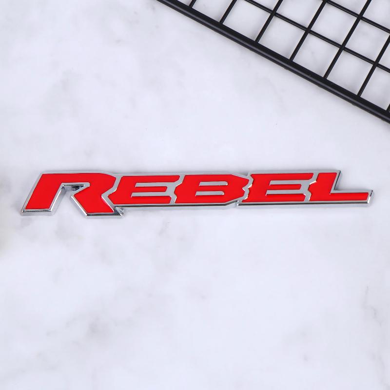 Personalized 3D Metal Car Sticker Rebel Letter Car Decal Self-Adhesive Letter Badge Stickers Car Exterior Decor Accessories