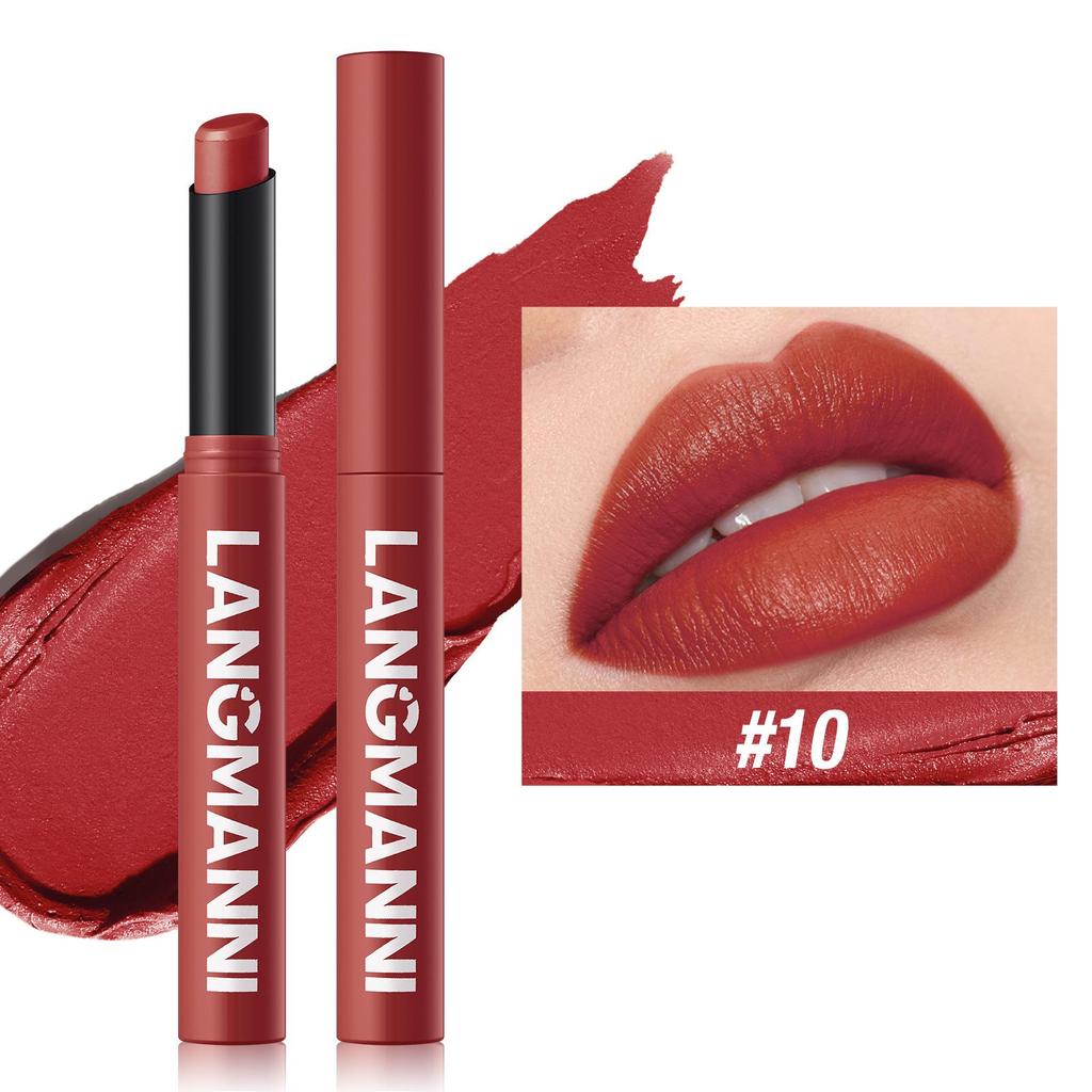 Nový rotujúci zamatový matný rúž Dlhotrvajúci vodeodolný rúž Nepriľnavý Cup Stain Tint Kozmetika Ceruzka Liner Makeup