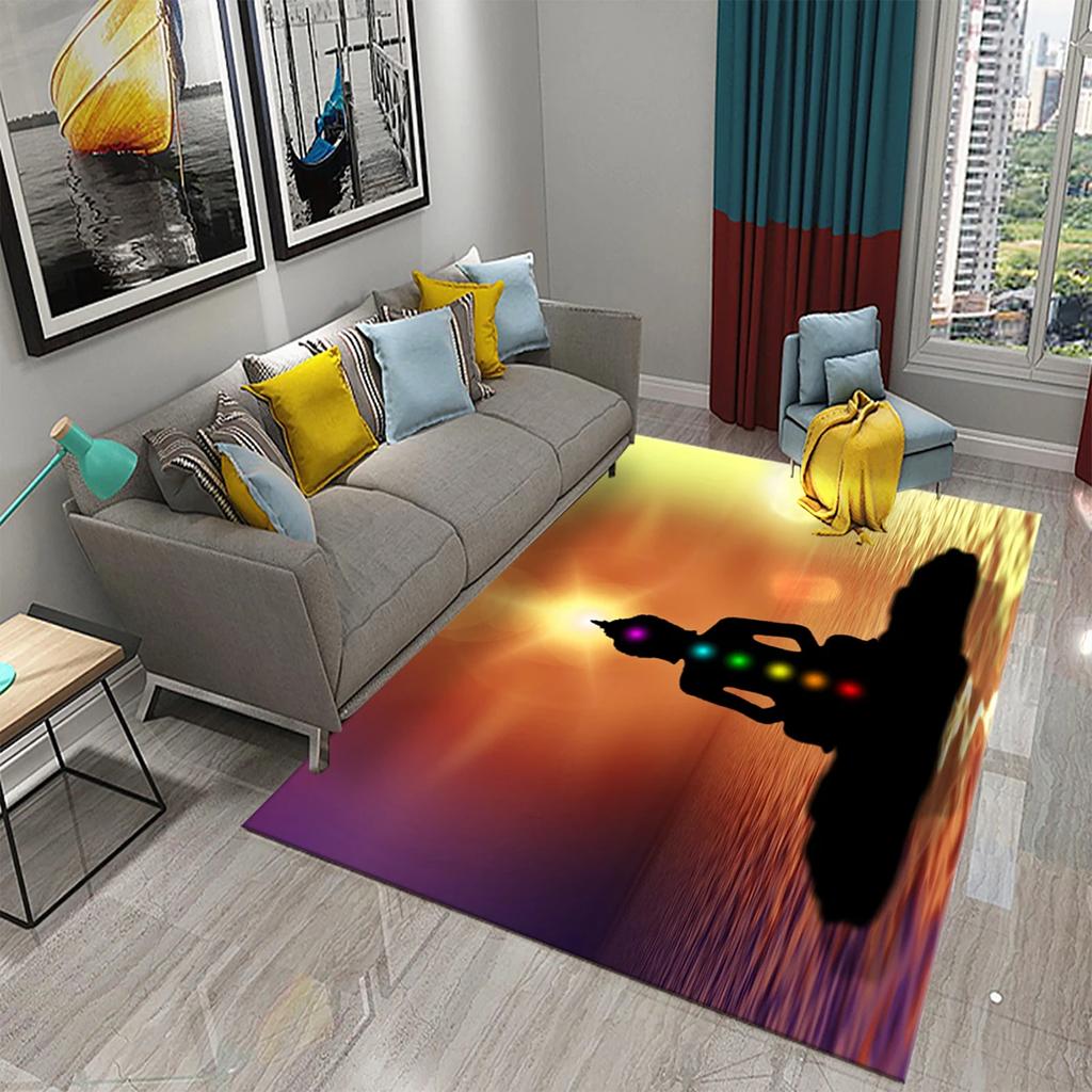 3D Color Bohemian Seven Chakras Carpet for Bedroom Living Room Decoration Floor Area Mat Kitchen Bathroom Entrance Anti-slip Rug