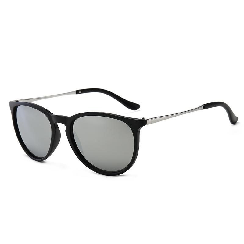 

European And American Trend Round-frame Metal Sunglasses, Stylish And Versatile Sun Protection Fashion Sunglasses 5094 серебряный