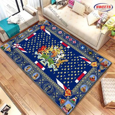 15 Größen Königliches britisches Dekor-Teppich für Wohnzimmer Schlafzimmer, Sofabereiche, Große Fläche Luxus Dekor Matte Tolles Geschenk für Freund