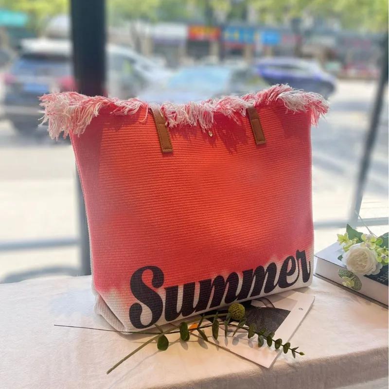 Women Large Capacity Underarm Beach Bag Summer New Casual Single Shoulder Beach Bag