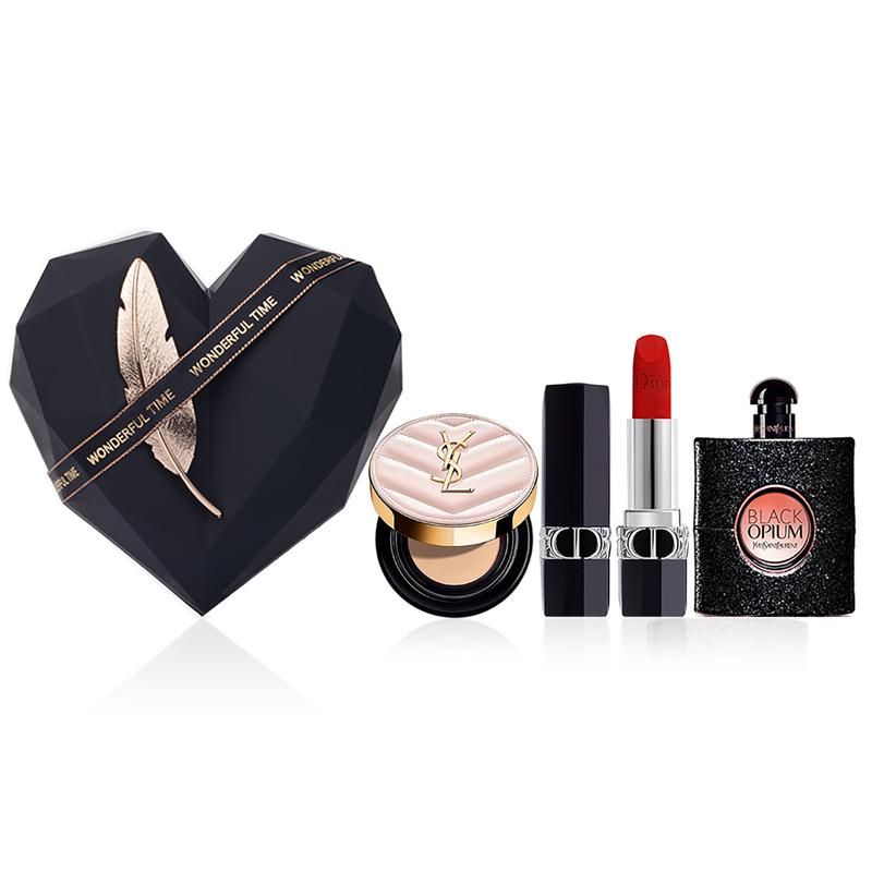 DIOR Perfume 999 Velvet Formal + Black Opium 7.5ml + Pink Air Cushion B10 Mini 5g чёрный