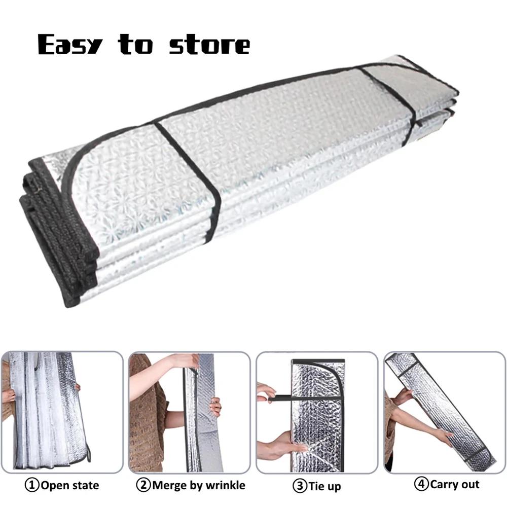 Car Sunshade Front Rear Window Curtain Shade Sun Protector Windshield Visor Cover Foldable Car Windscreen Sunshade UV Protection
