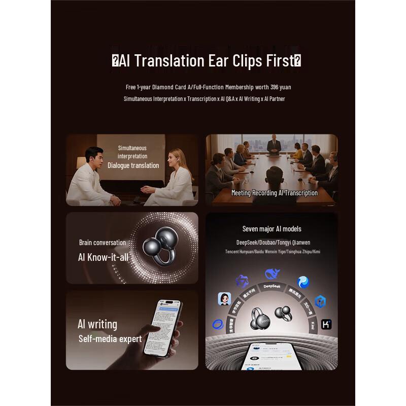 SANAG S7S Ultra Ear Clip Bluetooth Headset