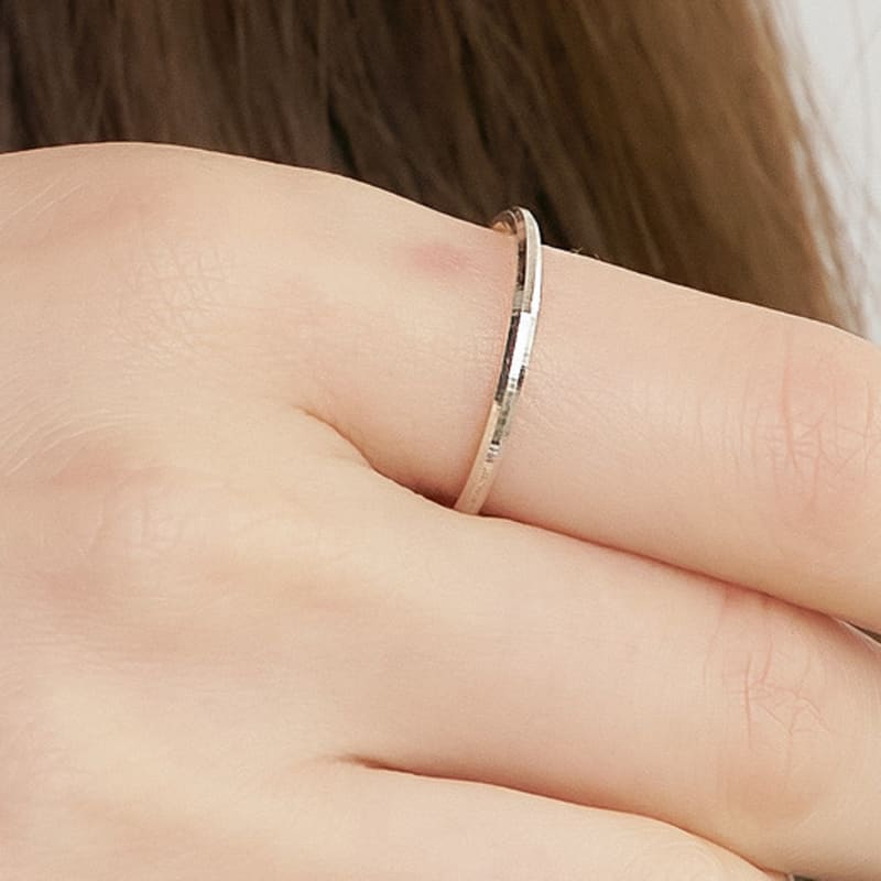 UNI.J [Cotidiano]Cutting Plain Silver Ring Ir268