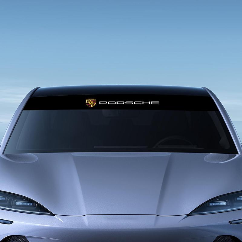 1 stk Bil Frontrute Emblem Klistremerker Foran og Bak Dekorativ For Porsche Cayenne Panamera Macan Boxster 911 Carrera-GT 944 918 917