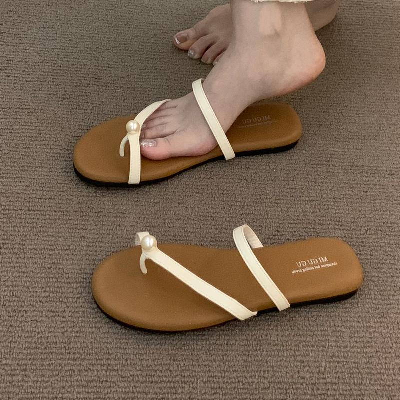 Flats Women's Slippers Clip Toe Dress Shoes Casual Woman Sandals Summer 2025 Beach Flip Flops Walking Zapatos De Mujer