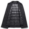 Coat Autumn and Winter Medium and Long Removable Down Liner Lapel Wool Coat