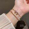Fashion Butterfly Bangle With Cubic Zirconia For Elegant Office Wear