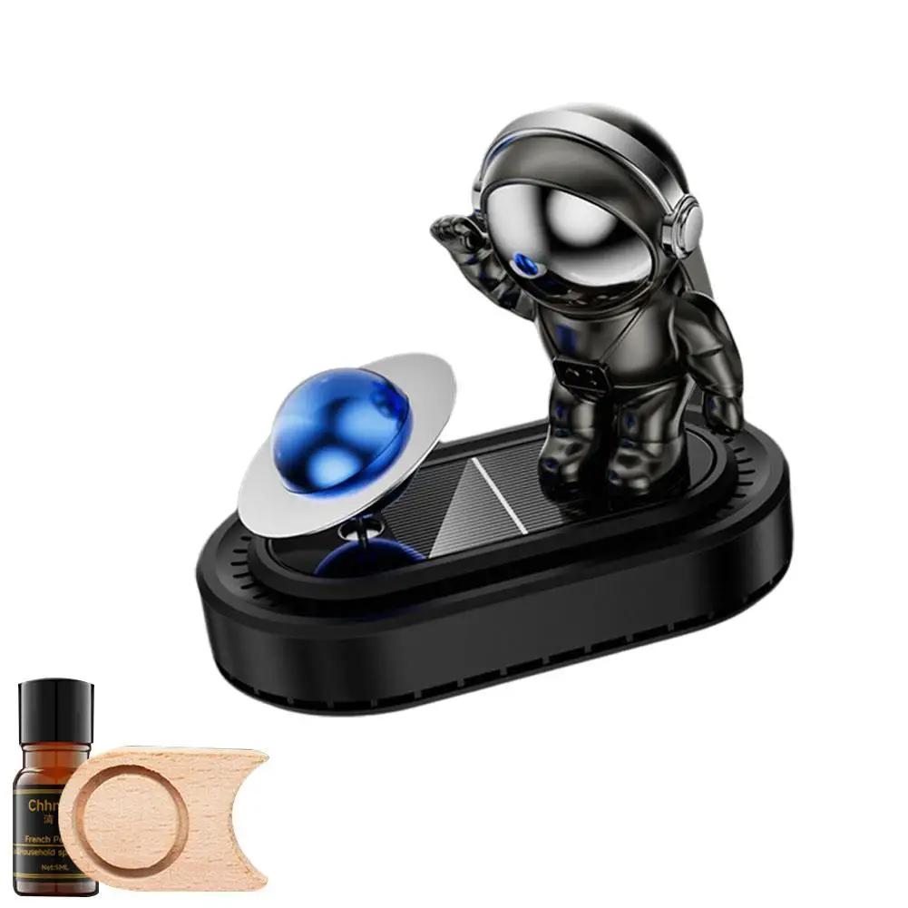 Astronaut Solar Car Air Freshener Rotatable Car Essential Aromatherapy Interior Diffuser Accessories Oil Car Y6G9