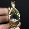 Heimdekoration Kreatives Handwerk Massivmessing Känguru Statue Schreibtisch Ornament Retro Kupfer Tier Miniaturfigur Geschenke