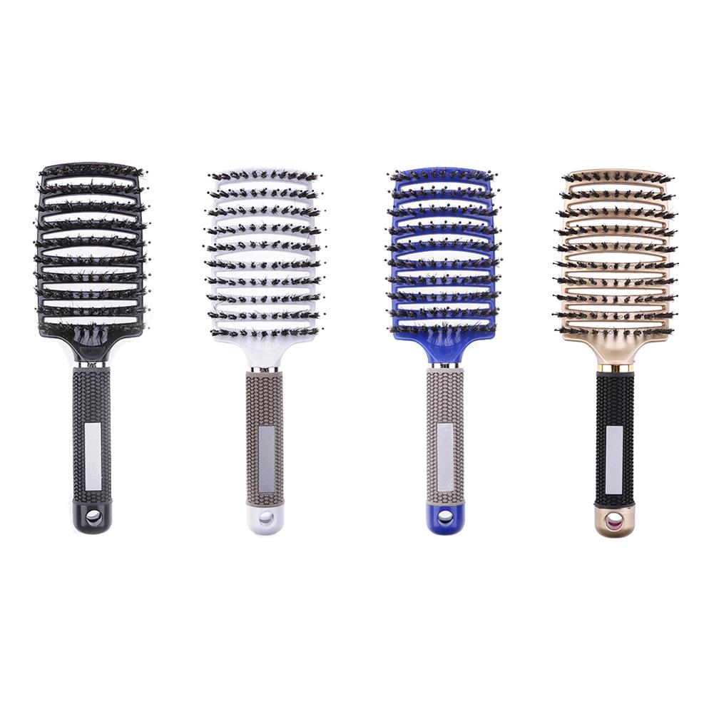 Straight Curly Hair Styling Brush Resin Bristle Portable Hair Brush Gentle Straighten Hairdressing Styling Tools for Hair Care