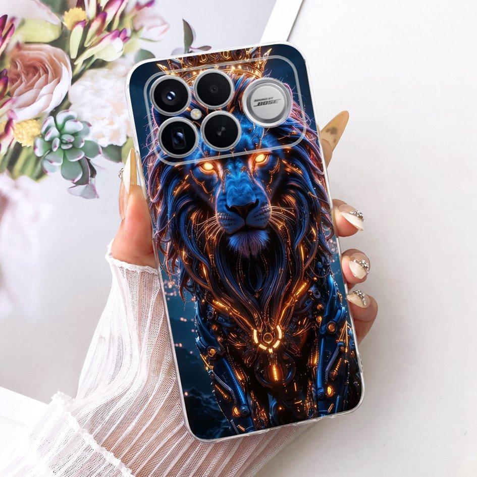 For Xiaomi POCO F8 Ultra Case Luxury Dragon Cartoon Transparent TPU Protection Cover For Poco F8 Pro Ultra PocoF8 Pro Soft Funda