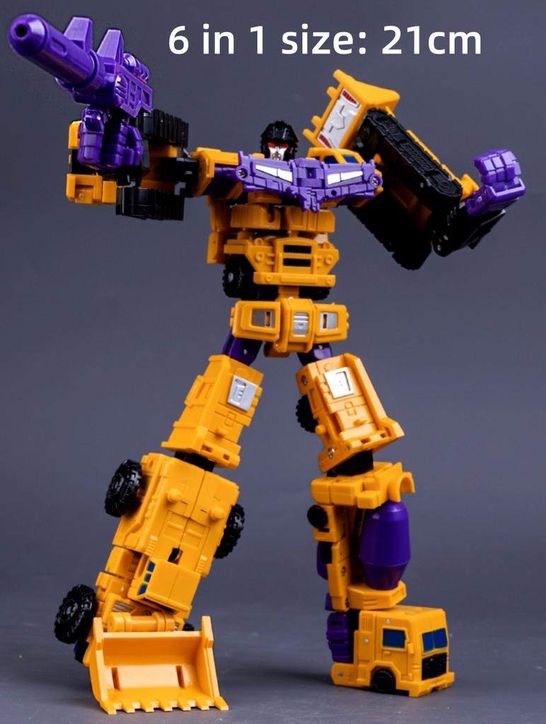 Baohaixing MINI 21CM New Transformation Toys 6 In 1 Devastator Action Figure Robot Engineering Vehicle Model Gift Child Kid
