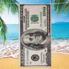 100-Dollar-Schein Strandtuch, Benjamin-Franklin-Porträt Mikrofaserhandtuch, Weiches Schnelltrocknendes Badetuch für Schwimmen Yoga Reisen