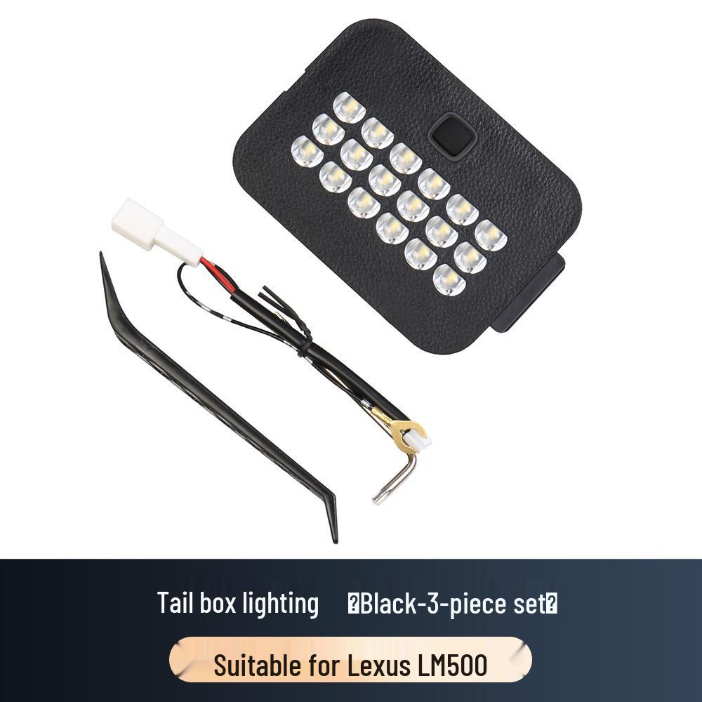 Applicable Lexus LM500 Tailgate Lamp: Special Rear Trunk Add-on in Black, Two-Color Lighting