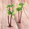 10pcs Plastic Craft Fake Decoration Bonsai Coconut Palm Tree Artificial Plants Micro Landscape Miniature
