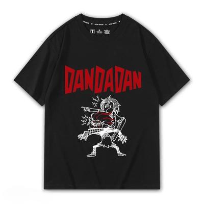 Dandadan Graphic Print Autumn Pure Cotton Men's and Women's T-shirt Short Sleeve Street Fashion Short Sleeves Plus Size Loose