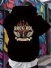 ROCK N ROLL Hoodie - "Rock And Roll" Graphic Print