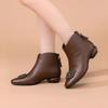 2025 New Block Heel Booties Women Winter Retro Style Metal Round Toe Fashion Boots New Chelsea Boots