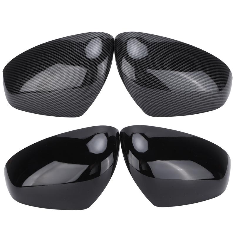 Car Decoration Door Mirror Cover For Smart Fortwo Forfour 453 2015- Car Rearview Accessories Carbon Fiber Glossy Black