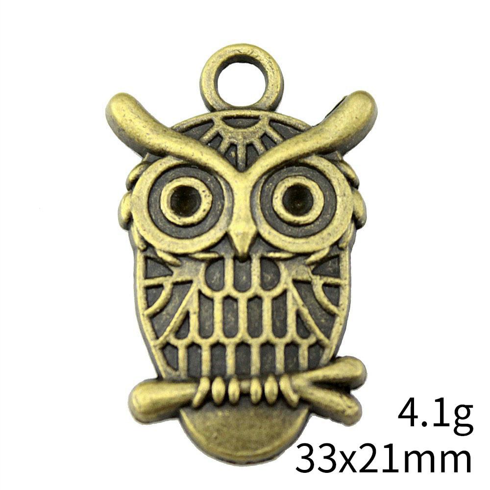 Big Owl Pendant Wings Charms For Forest Bird Theme DIY Bracelet Necklace Jewelry Making Supplies For