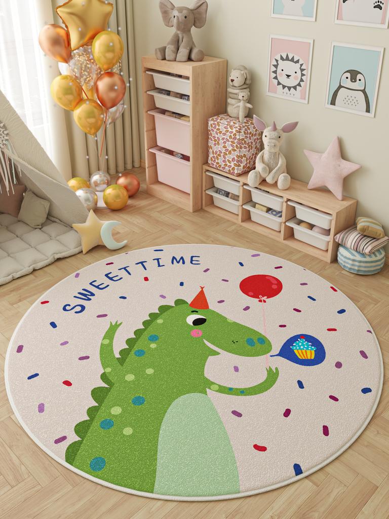 Cartoon Animal pattern children's room round rug Cartoon Style Living Room Decoration Carpet Color Round Rugs for Bedroom