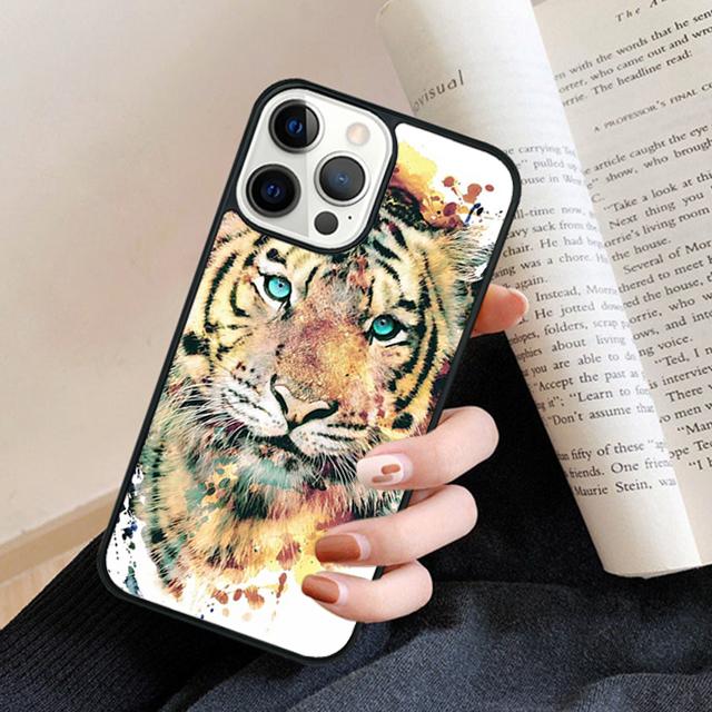 Animal Tiger Art Phone Case Cover For iPhone 17 Air 16 15 14 plus 11 12 13 pro max coque Shell Fundas