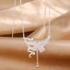 Sterling Snake Butterfly Necklace Womens Luxury Minimalist Clavicle Chain New Chinese Style Pendant