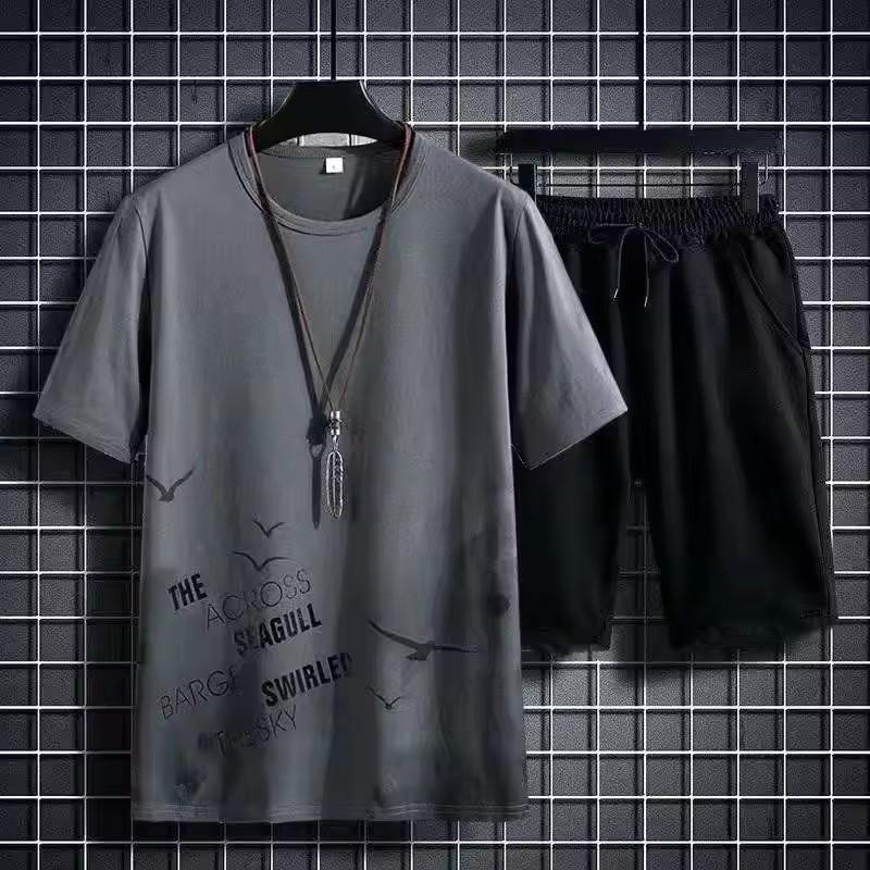 Summer Quick Drying Men's Sets Fashion Tracksuits Casual Breathable Short Sleeve 3D Printed Sports T-shirt+Shorts Basketball Set