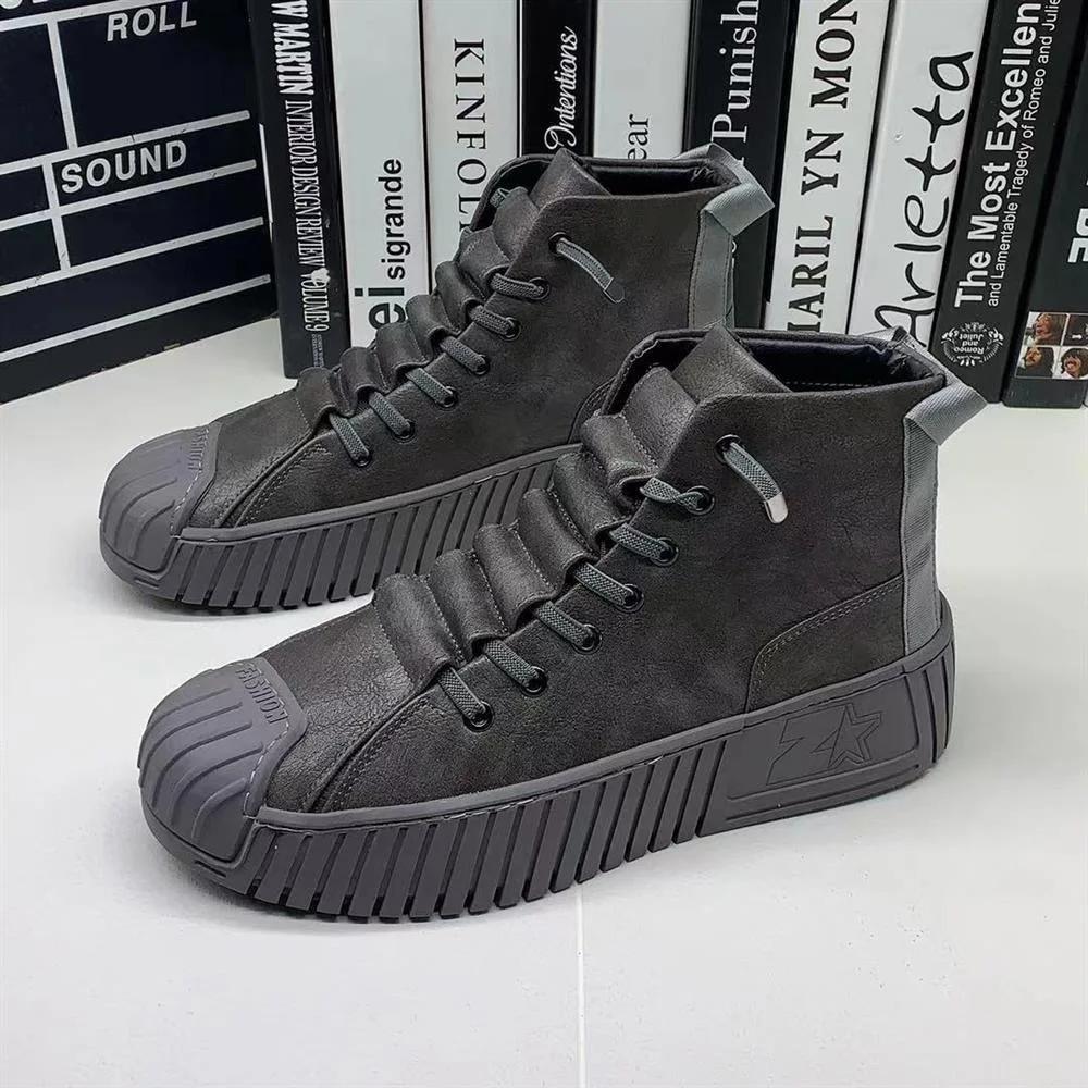 Autumn and Winter Men Boots Increased Boots Lace-up Casual Shoes Board Shoes Outdoor Boot British Style New