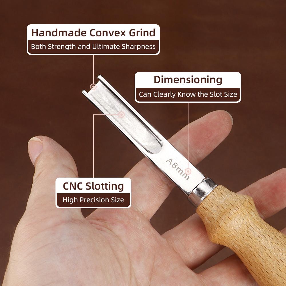 4/6/8mm Leather Edge Beveler Tool, Wide Head Leathercraft Edge Skiving Beveler, Leather Edge Cutting Trimmer, DIY Craft Tool
