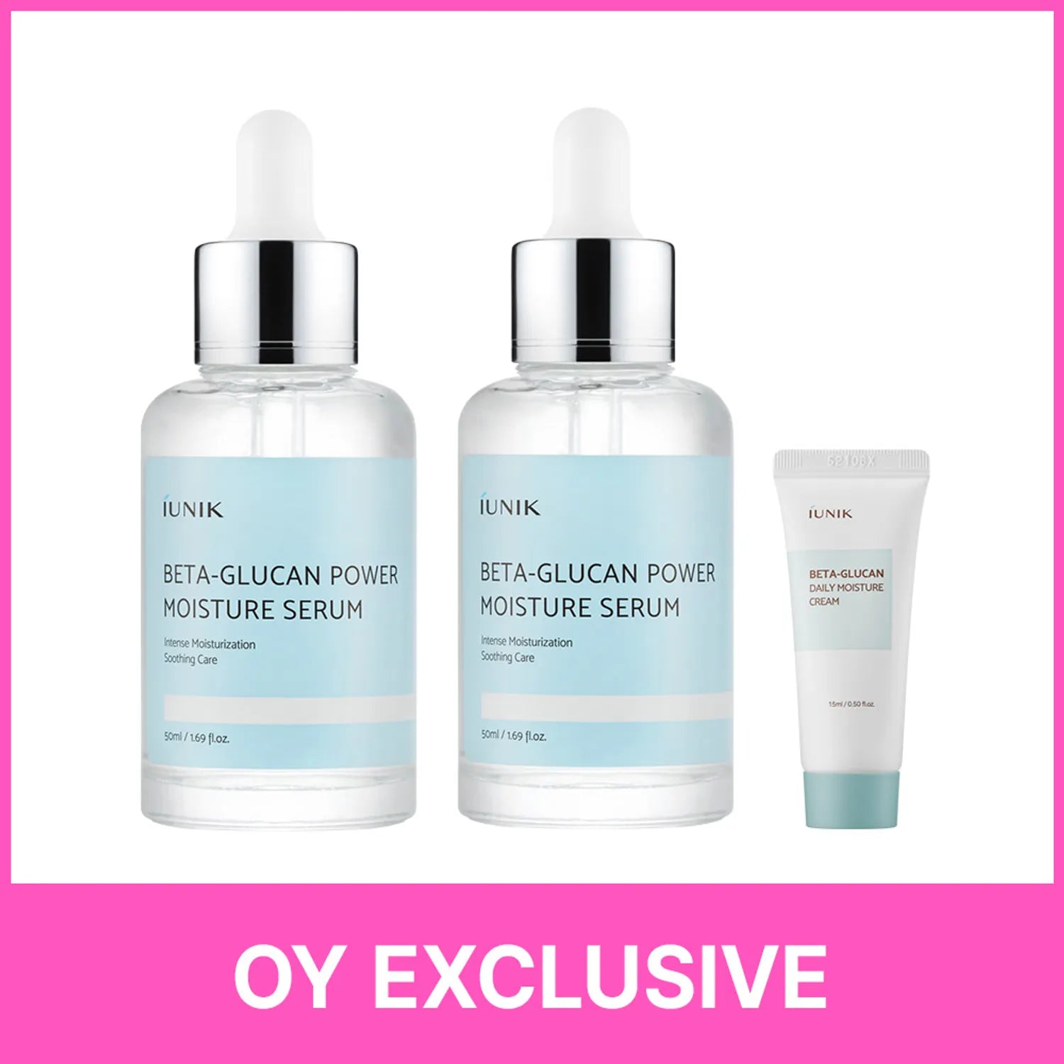 iUNIK Beta- Glucan Power Moisture Serum 50ml Double Pack (+Cream 15ml) 50ml