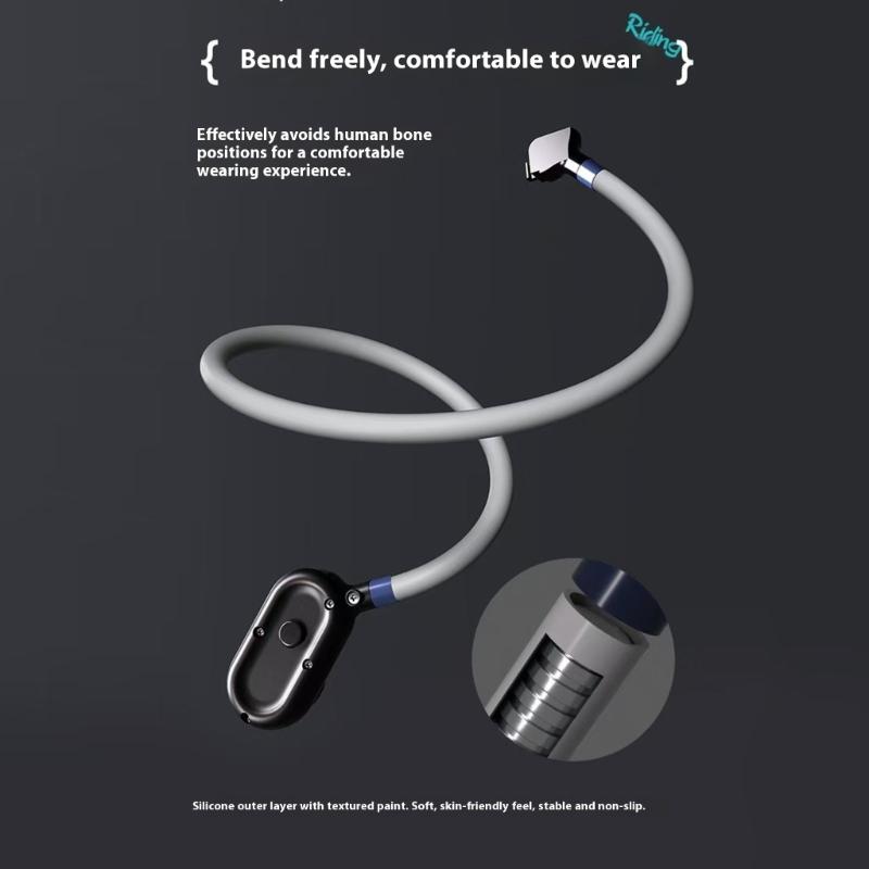 Ergonomic Neck Mounted Phone Stand Magnetic Attachment Design for Steady First Person Perspective Videos