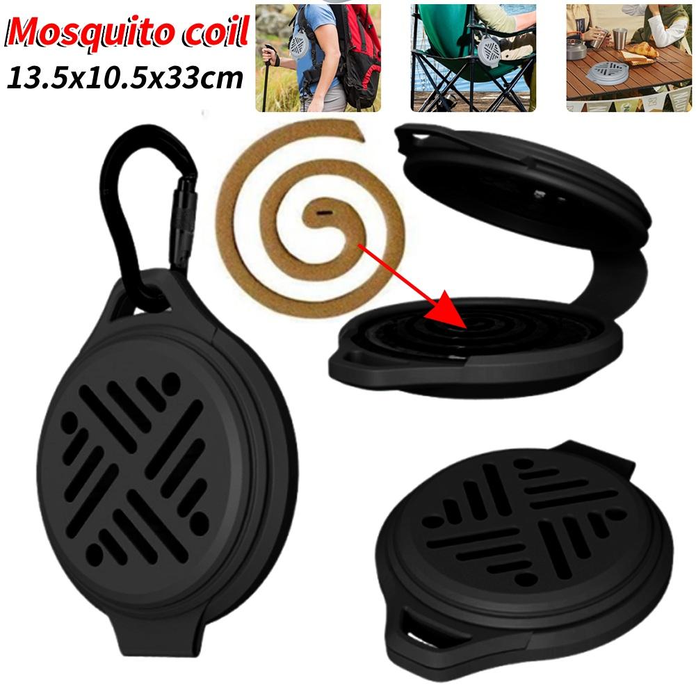 Mosquito Coil Bracket Silicone Mosquito Coil Hanger Portable Mosquito Coil Holder Burner Anti Scald For Camping Hiking чёрный
