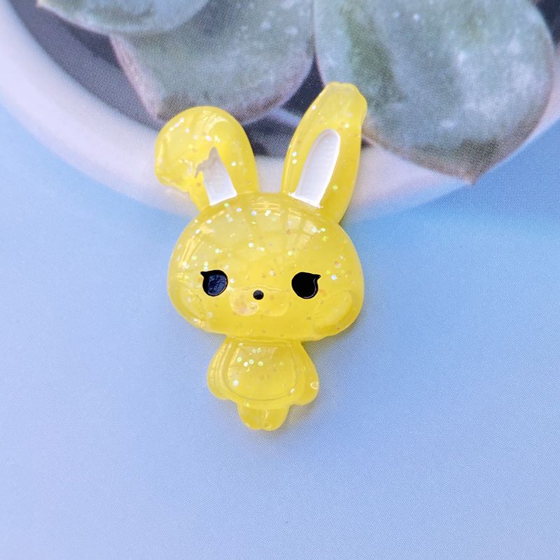 Baby Rabbit Shiny Resin Cute Animal Flat back Cabochon 12 pcs 20*33 mm For Hair Clothing Shoes Planar Resin DIY Home Decoration