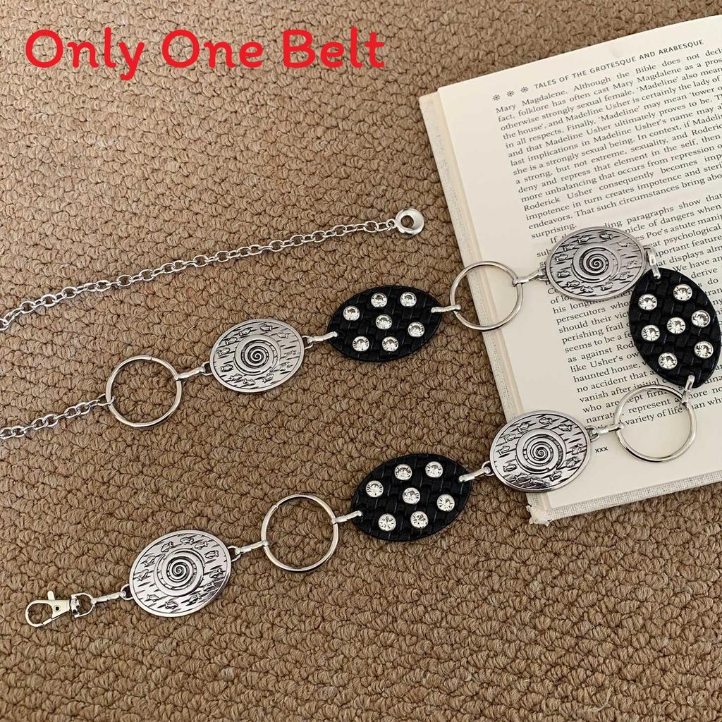 

Vintage Ethnic Style Waist Chain With Metal Alloy Lobster Clasp For Casual Wear Black B